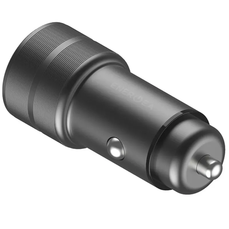 ENERGEA Alu Drive PD20+ Cargador de coche 38W 1xUSB-A + 1xUSB-C PD QC3.0 Gunmetal