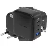 ENERGEA Travelite GAN100 Cargador GaN USB-C 100W 3C1A Negro US+EU
