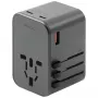 ENERGEA Travelworld Adaptador GaN65W 65W 1xUSB-A 2xUSB-C PD PPS QC 3.0 Enchufes intercambiables US/EU/UK Gunmetal Grey