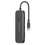 USAMS SJ575HUB01 Hub USB-C 2x USB-A USB-C PD HDMI Lector de tarjetas SD Micro SD Negro