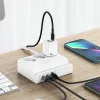 USAMS 65W Super SiFast Charging Toma de extensión USB EU Blanca CC160TC01 (US-CC160)