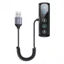 USAMS Hub USB-C 3x USB 3.0 + HDMI + USB-C PD 100W, Negro