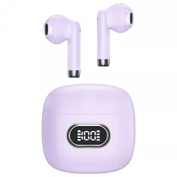 USAMS IA II Series Auriculares True Wireless Bluetooth 5.3, Lila, TWS, In-Ear, IPX4, 28h de autonomía, USB-C