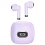 USAMS IA II Series Auriculares True Wireless Bluetooth 5.3, Lila, TWS, In-Ear, IPX4, 28h de autonomía, USB-C