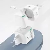 USAMS XMF Series CC209TC02 Cargador rápido GaN 35W con cable Lightning retráctil, Blanco
