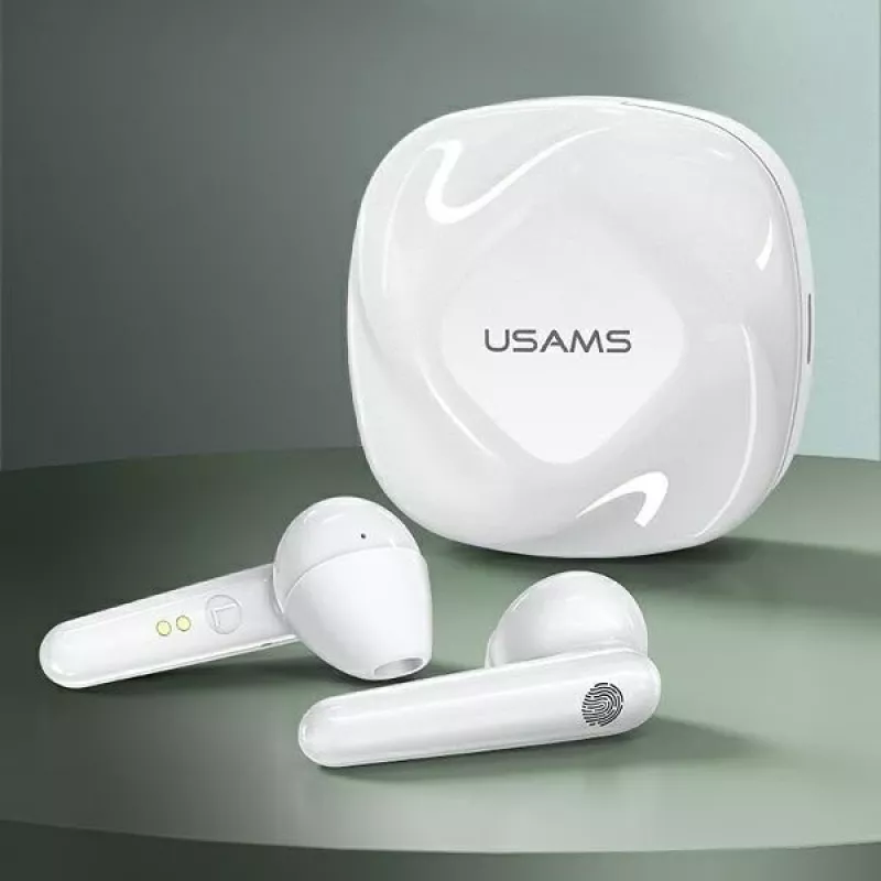 USAMS SDseries BHUSD01 True Wireless Stereo Bluetooth 5.0 Auriculares, blanco