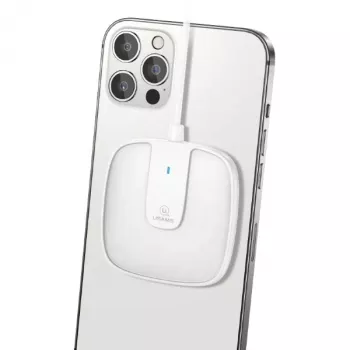USAMS US-CD153 Cargador Magnético 15W para iPhone 12/13/14/15 Serie - Blanco