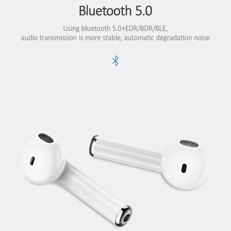 USAMS LU Series True Wireless Stereo Bluetooth 5.0 Auriculares con Estuche de Carga, Blanco, BHULU01 (US-LU001)