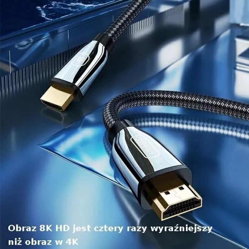 USAMS Cable HDMI 2.1 3m Ultra HD 8K 48Gbps Negro SJ498HD01