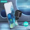 USAMS T42 Mini 25W Cargador Rápido USB-C PD3.0 (Solo Cabezal) Negro CC140TC01