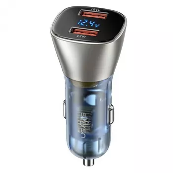 USAMS C29 45W 2xUSB-A Cargador Rápido para Coche Oro Claro CC154CC01 (US-CC154)