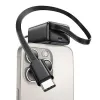 USAMS YC Series GaN 20W Fuente de Alimentación USB-C con Cable Retráctil, Carga Rápida PD+QC, Negro (US-CC233)