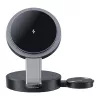 USAMS Estación de Carga Inalámbrica Plegable 3 en 1 15W para Teléfono/Apple Watch/Auriculares CD234WXC01 (US-CD234)