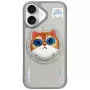 Nimmy Glasses Cool Cat Funda MagSafe para iPhone 16, Gris