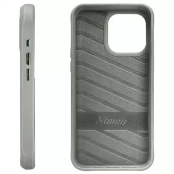 Nimmy Funda para iPhone 15 Pro Max 6,7 pulgadas Gris Glasses Cool Cat