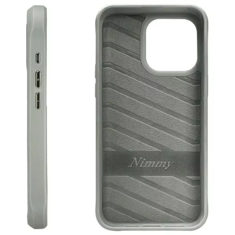 Nimmy Funda para iPhone 15 Pro Max 6,7 pulgadas Gris Glasses Cool Cat