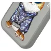Nimmy Funda para iPhone 15 Pro Max 6,7 pulgadas Gris Glasses Cool Cat