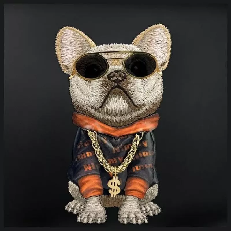 Nimmy Bolso bandolera Cool Dog with Glasses Black