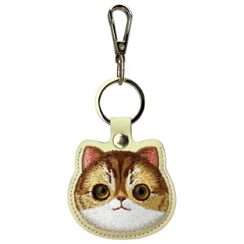 Nimmy set 3 en 1 de funda para móvil, cartera y funda para localizador - caqui - Big Eyed Pet 2.0 Cat