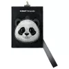 Nimmy set 3 en 1: funda para móvil + cartera + funda para rastreador, negro, Big Eyed Pet 2.0 Panda