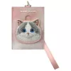 Nimmy set 3 en 1 de bolso cruzado para móvil, cartera y soporte para rastreador - rosa Big Eyed Pet 2.0 Cat