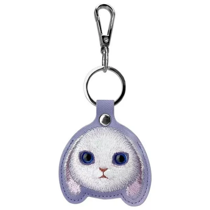 Nimmy set 3 en 1 de funda para móvil, cartera y funda para localizador - morado Big Eyed Pet 2.0 Rabbit