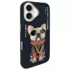 Nimmy Funda para iPhone 16 6.1 Negra Glasses Cool Dog
