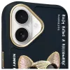 Nimmy Funda para iPhone 16 6.1 Negra Glasses Cool Dog