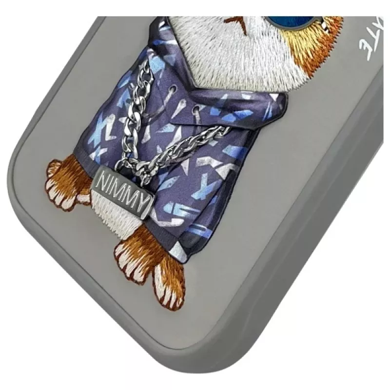 Nimmy Funda protectora para Apple iPhone 16 Pro Max 6,9 inch Gris Glasses Cool Cat Graphic