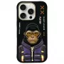 Nimmy Cool&Cute 2.0 Monkey Funda trasera para Apple iPhone 16 Pro, Negra, TPU