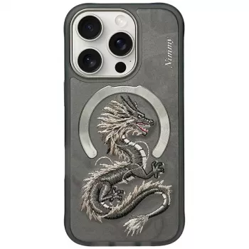 Nimmy Dragon Funda MagSafe para iPhone 16 Pro Max Gris