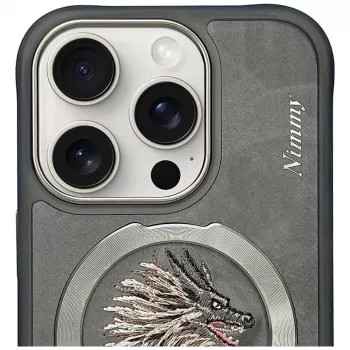 Nimmy Dragon Funda MagSafe para iPhone 16 Pro Max Gris