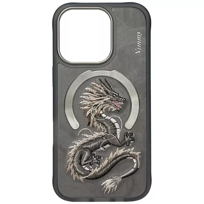 Nimmy Dragon Funda MagSafe para iPhone 16 Pro Max Gris