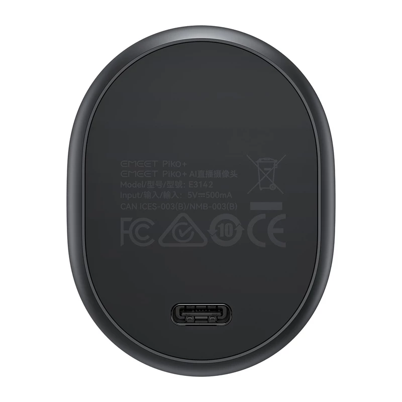 EMEET Piko Webcam, Negro