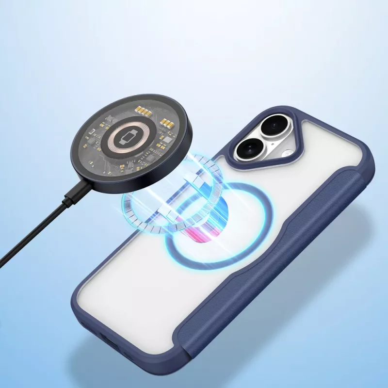 DUXDUCIS Skin X Pro Funda Cartera para Apple iPhone 17 Air con MagSafe y Compartimento para Tarjetas - Azul