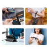 DUXDUCIS Funda Cartera de Piel Lawa para Samsung Galaxy S25+ con Monedero Magnético Extraíble - Negro