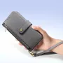DUXDUCIS Funda Cartera de Piel Lawa para Samsung Galaxy S25+ con Monedero Magnético Extraíble - Gris