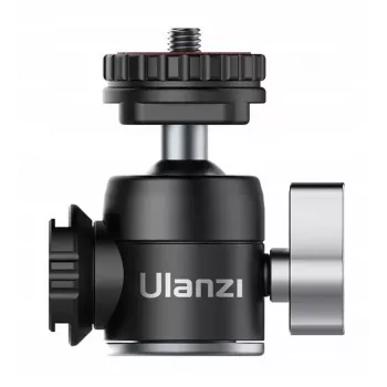 ULANZI U-60 Rótula mini con dos soportes de zapata en frío, rosca de 1/4