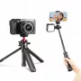 ULANZI MT-16 Mini trípode palo selfie con rótula y zapata en frío, negro