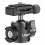 Ulanzi U-80L Rótula 3D con placa de liberación rápida Arca-Swiss, carga 20 kg, rotación panorámica 360°, negro