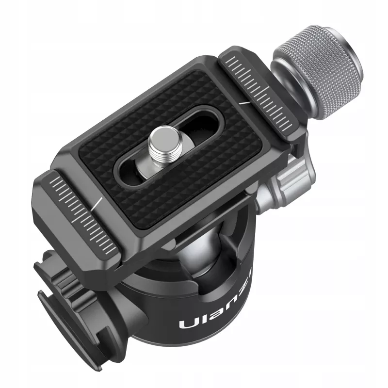Ulanzi U-80L Rótula 3D con placa de liberación rápida Arca-Swiss, carga 20 kg, rotación panorámica 360°, negro
