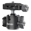 Ulanzi U-80L Rótula 3D con placa de liberación rápida Arca-Swiss, carga 20 kg, rotación panorámica 360°, negro