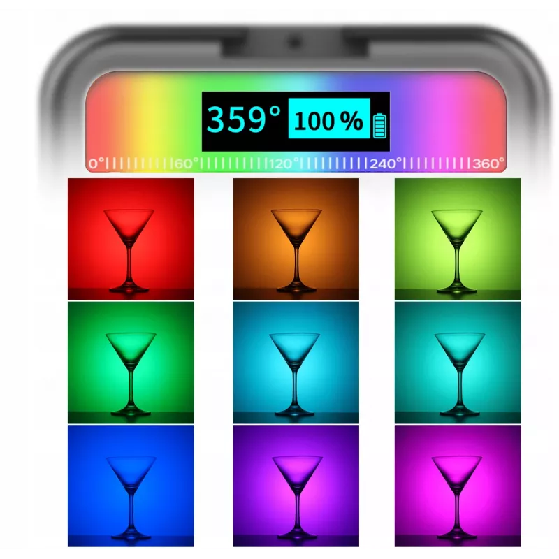 Ulanzi VL49 Luz LED de vídeo RGB, 2500K-9000K, 6W, 2000mAh
