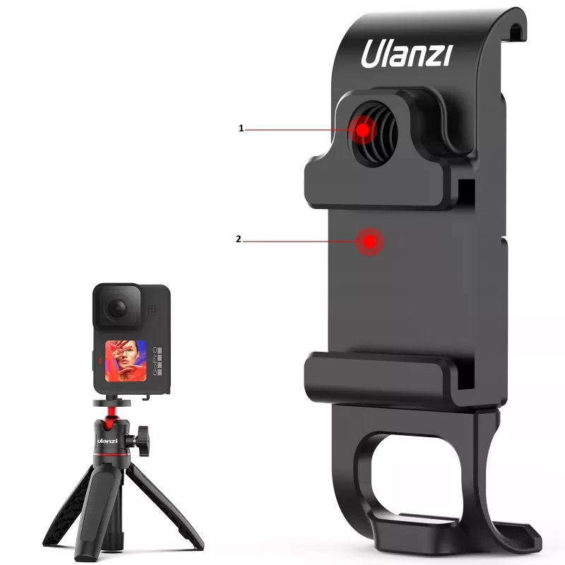 Ulanzi G9-6 Tapa lateral de batería con zapata en frío y rosca de 1/4 inch para GoPro Hero 9/10/11/12 negro