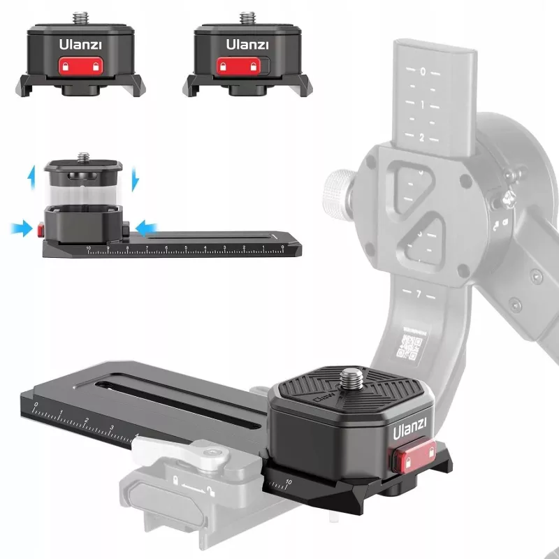Ulanzi R085 placa de liberación rápida con escala para DJI Ronin RS 2 / RSC 2