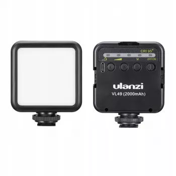ULANZI VL49 luz de vídeo LED 49 LEDs 2000mAh recargable por USB-C para cámara DSLR, gimbal, smartphone