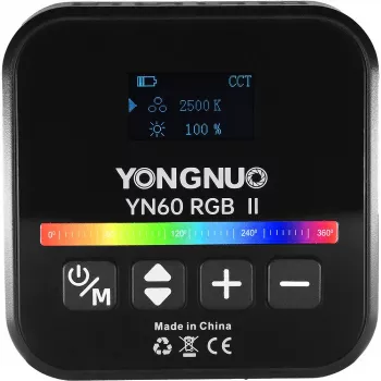 Luz LED de vídeo Yongnuo YN60 RGB II - WB (2500K - 9900K), negro