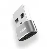 Dudao L16AC Adaptador USB-A a USB-C - Gris espacial