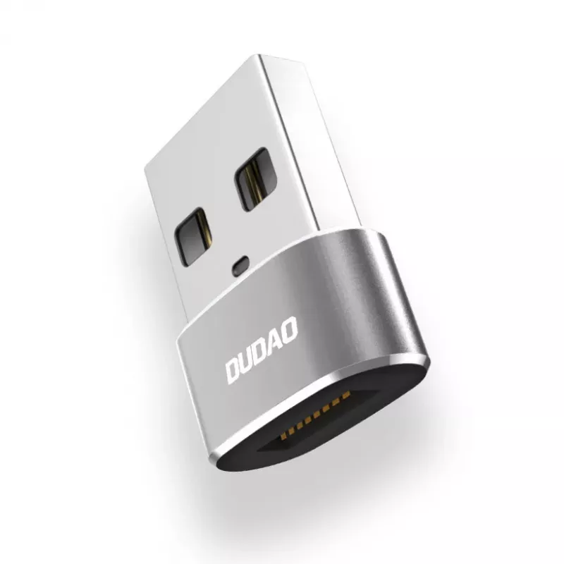 Dudao L16AC Adaptador USB-A a USB-C - Gris espacial