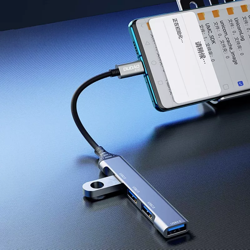 Dudao A16T Hub USB-A 4 puertos USB 2.0 Negro